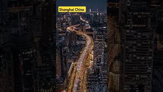 Shanghai China Aerial view at night cnwlinks travel explore locationview youtubeshorts views [upl. by Klinger]