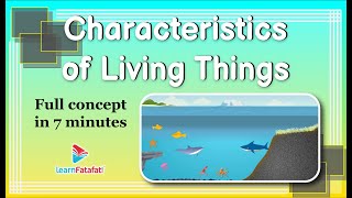 Characteristics of Living Things  Class 6 Living Organisms Characteristics amp Habitat  LearnFatafat [upl. by Aya778]