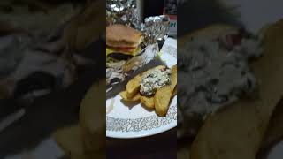 ITS BACK to normal The classic steakn shake burger with oliveand spinach dip fries [upl. by Abate]