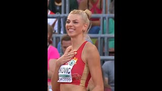 MARIJA VUKOVIĆ Montenegro High Jump Final Munich 2022shortsMARIJAVUKOVIĆMontenegro HighJump [upl. by Pearlman]