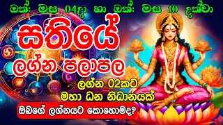 Weekly Horoscope  ඔක්තෝබර් 04දා සිට ඔක්තෝබර් 10 දක්වා සතියේ පලාපල  Sathiye Lagna Palapala  Ape G [upl. by Einnal969]