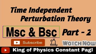 time independent perturbation theory for non degenerate state part 2 [upl. by Gridley]