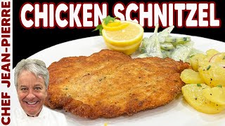 How To Make Chicken Schnitzel  Chef JeanPierre [upl. by Tansy]