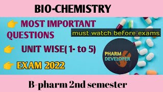 Bio chemistry most important questions b pharm 2nd semester explain in telugu [upl. by Bendicta]