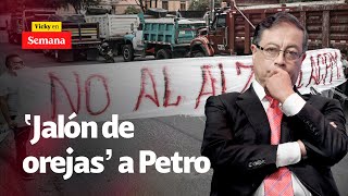 LE HABLAN DURO al presidente Petro por mensaje que envió durante paro camionero  Vicky en Semana [upl. by Arraeic]