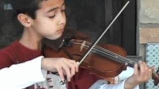 7year old boy plays Vivaldi Concerto in A Minor Op 3 No 6 1st Mvt [upl. by Aihseya]