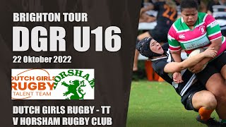 Dutch Girls Rugby U16 V Horsham RC  22 Okt 2022  Rugby U16 [upl. by Drummond]