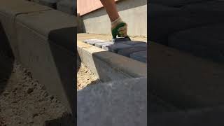 Paving of very high paving tiles 🔝 paving construction concrete diy landscape work tiles [upl. by Petersen]