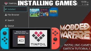 Switch Tutorials 2 Installing Games XCI NSP Game Card Backups [upl. by Rozalin]