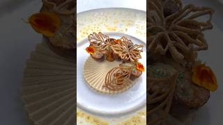 Panna cotta salata ai finferli 🍄🍂 food chef short [upl. by Nattirb]