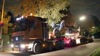 VERLADUNG BOHRGERÄT DELMAG RH16 AUF SCHWERTRANSPORT Rolf Riedel Actros [upl. by Hedley]