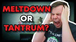 Autism Meltdown Vs Temper Tantrum  Whats The Difference [upl. by Arbmahs]