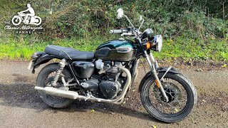 Triumph Bonneville T100  quick first ride impressions [upl. by Anayik297]