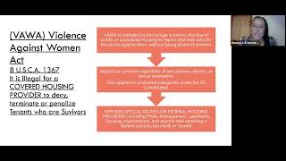 Rights of Domestic Violence Survivors in Public and Subsidized Housing Presented by HERA [upl. by Divad]