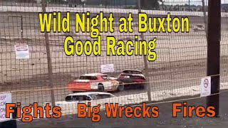 Dirt Racing At Buxton Raceway June 1 Actionpacked Late Models Modifieds Fights Crashes Fires [upl. by Hali]