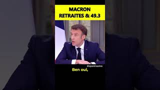 Macron  Interview réforme des retraites amp 493 [upl. by Euqinorev]