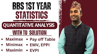 Quantitative Analysis in Nepali  BBS 1st Year Statistics  Full Chapter  Old is Gold  TU [upl. by Aissela500]