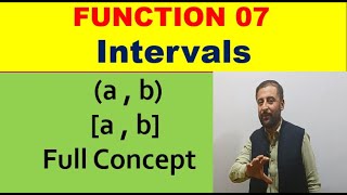 FUNCTION 07  Intervals  Open Interval and Closed Interval  in URDUHINDI [upl. by Srednas]