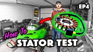 How to test Snowmobile Stator Cheap Sled Project Arctic Cat ZR600 ZR2 ZR3 ZR800 [upl. by Mohammed444]