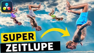 Wie man SUPER ZEITLUPE in Davinci Resolve Studio 18 macht  Tutorial [upl. by Erasme]