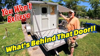 7×16 Cargo Trailer Conversion Camper Set Up For Fulltime Living [upl. by Suellen]