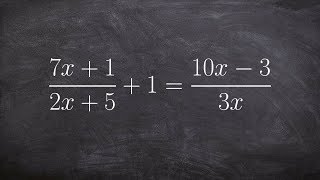 Using the LCD to solve a rational expression [upl. by Canty]