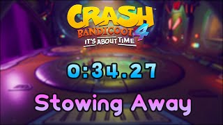 WR Crash Bandicoot 4  Stowing Away Time Trial 03427 [upl. by Rolando]