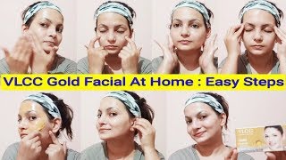 Festival Special Easy To Do Facial At Home  VLCC Gold Facial Kit AlwaysPrettyUseful [upl. by Sebastiano]