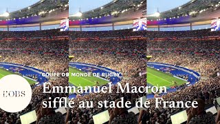 Coupe du Monde de Rugby  Emmanuel Macron sifflé lors de son discours douverture [upl. by Llezo781]