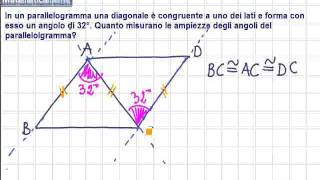 In un parallelogramma una diagonale e congruente a uno dei lati e forma [upl. by Etireugram700]