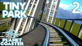 Planet Coaster TINY PARK  Part 2  STUPID PATHS [upl. by Irodim616]