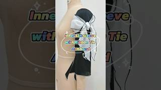 EP41 How to make inner slit sleeve with ribbon tie armband  New sewing idea with minimal fabric [upl. by Delfine330]