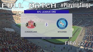 FIFA 22  EFL League One PlayOff Final 2022  Sunderland v Wycombe Wanderers  PlayingTingz [upl. by Lira]