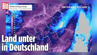 Wetter in Deutschland Warnung vor ExtremHochwasser [upl. by Atnoid]