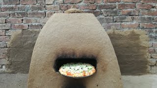 Primitive Technology Clay Mud Oven for Pizza  Cob Oven Clay  Outdoor Kitchen  Pizza Oven [upl. by Anaz]