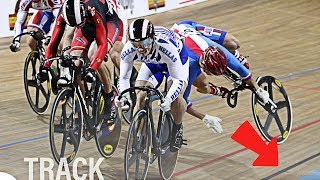 10 CAIDAS CAÍDAS MAS ALUCINANTES EN CICLISMO DE PISTA [upl. by Hsan429]