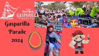 GASPARILLA PIRATE PARADE 2024  From A Float  Tampa Florida [upl. by Tanberg]