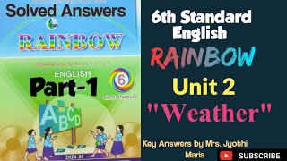 6th English Rainbow Part 1 Unit 2 Weather Work book with Activities key answers [upl. by Kciredorb]