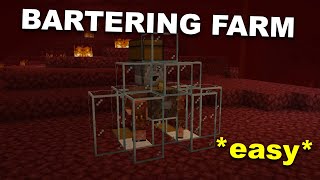 Minecraft BEST amp EASY Bartering Farm Design 120 Tutorial [upl. by Eniahpets672]