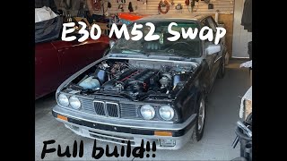 E30 M52B28TU Swap full build [upl. by Atnauqal]