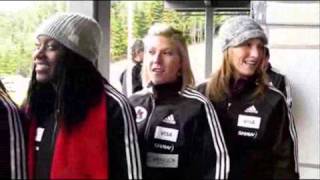 2010 Olympics Womens Bobsleigh Canadian Team at the Whistler Sliding Centre [upl. by Ydorb]