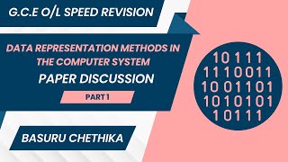 GCE OL Grade 10  Lesson 3 Data Representation in the Computer system Paper Discussion Part 1 [upl. by Pall]