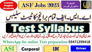 ASF test syllabus Asf test preparation Airport security forces ASF test pattern [upl. by Edla]