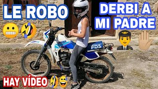 😲Mi HIJA IZARO me ROBA Moto Derbi FDS Casco Cámara y hace Motovlog sorpresa🤣 [upl. by Atonsah]