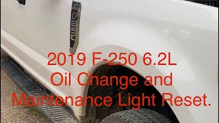 2019 Ford F250 Oil Change Capacity and Maintenance Light Reset [upl. by Ignatia392]