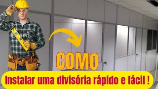 Como instalar uma divisória rápido e fácil  👨🏼‍🔧 divisoria drywall [upl. by Rozalin]