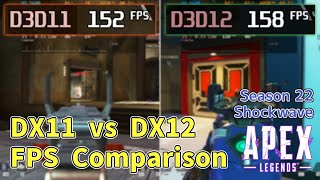 Apex Legends Shockwave S22  DX11 vs DX12 beta  Ryzen 5 5600  RX 6600  Framerate Comparison [upl. by Ettelrahc282]