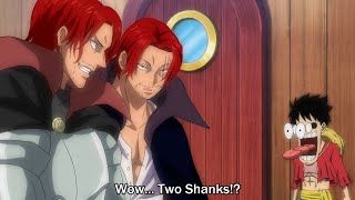 Luffy Gets Scared When He Meets Shanks Evil Twin Brother in One Piece [upl. by Caria809]