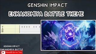 Genshin Impact  Enkanomiya Battle Theme Guitar Tab Tutorial [upl. by Vanna]