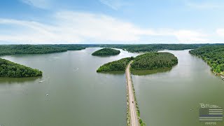 Tappan Lake Ohio US250  drone footage  flyover [upl. by Calmas]